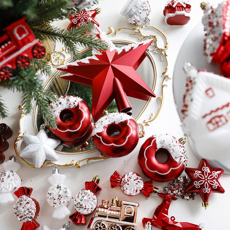 WTEMPO 1 шт. Красная новогодняя елка, верхушка в виде пятиконечной звезды, декоративное украшение, винтажное креативное украшение для дома своими руками на День благодарения, Рождество, Новый год