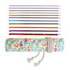F26C 11Pcs 27cm Long Afghan Crochet Hook Needle 2mm-8mm Colorful Aluminum Knitting Needle Ergonomic Grip For Sweater Blanket