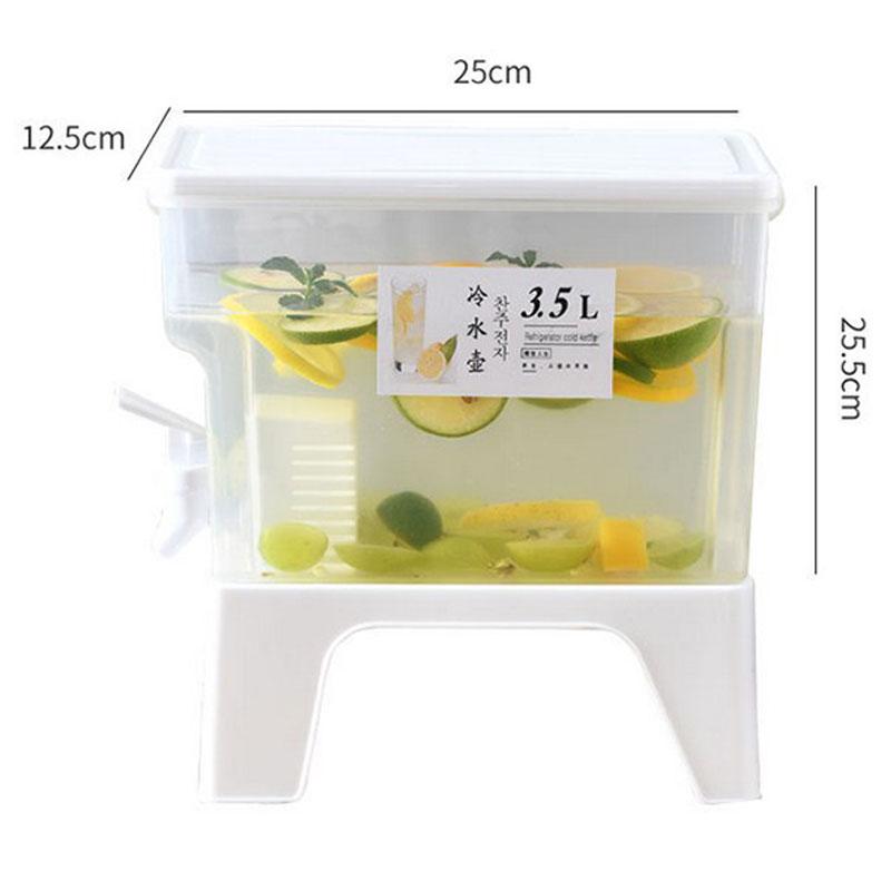 Cold Water Jug With Tap Water Beverage Dispenser Fruit Teapot Cold Waterlemonade