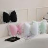 Bow-shaped Pillow Ruffle Lace Plush Throw Pillow High Elasticity Decorative Pillow