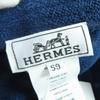 Pristine HERMES hat H logo embroidered bucket hat Navy cotton Women XS Used
