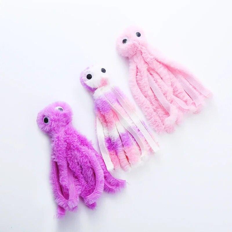 Cat Toy Cute Octopus Plush Toy Bite Resistant Teeth Interactive Play Pet Supplies Cat Dog Toys Octopus