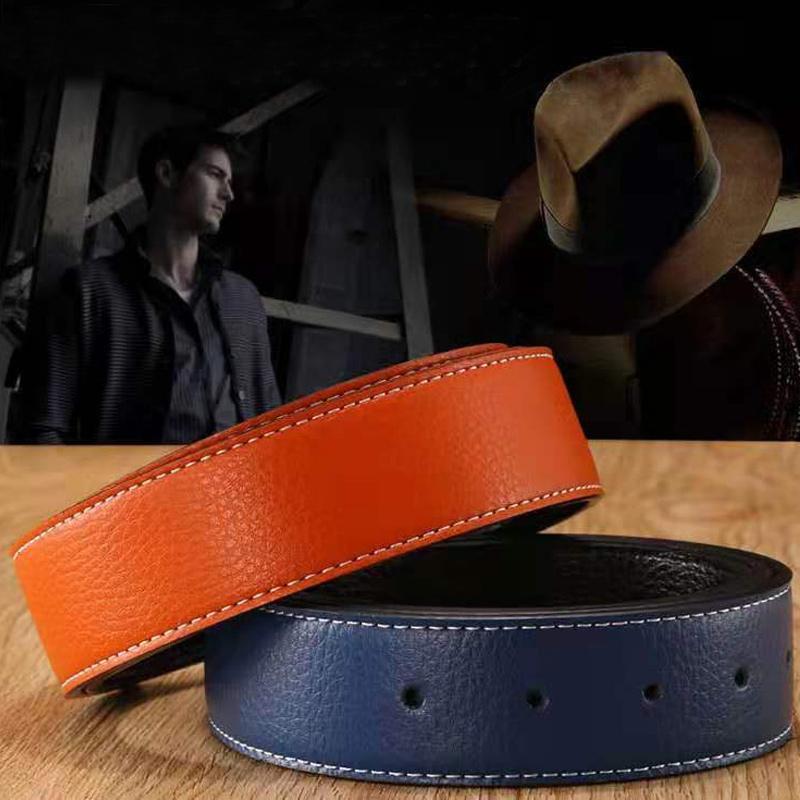 Сменный мужской ремешок для ремня «сделай сам», без пряжки, 38 мм, натуральная кожа, модный, прочный, новый, популярный, 7 цветов