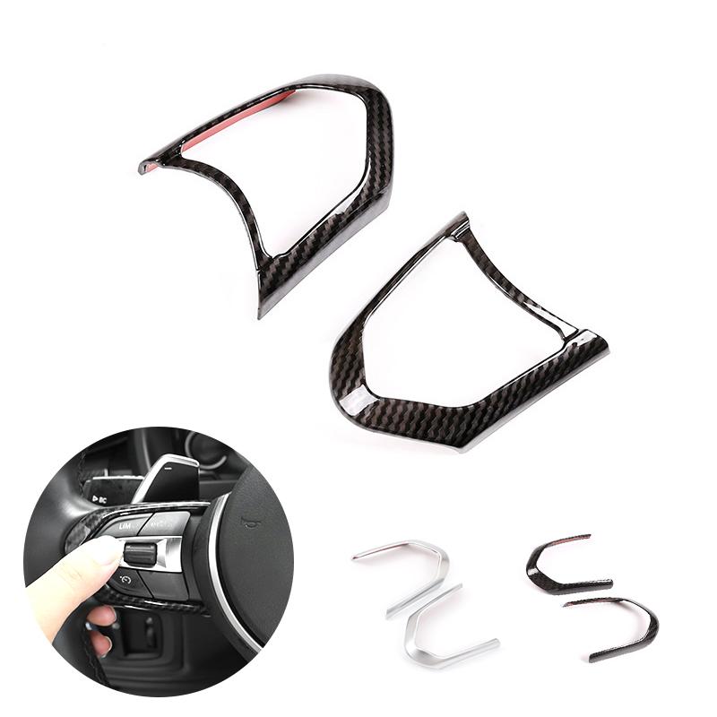 Для BMW 1 2 3 4 5 6 серии F30 F10 F20 F32 X5 X6 F15 F16 M Спортивная панель рулевого колеса, кнопка переключения, чехол с углеродной текстурой