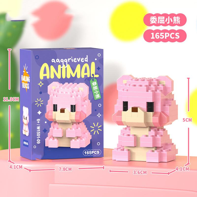 Animal Cat Bricks Constructor Set Micro Building Blocks Children Toy Adult Particle Building Block Dog Mini Toys Home Decoration