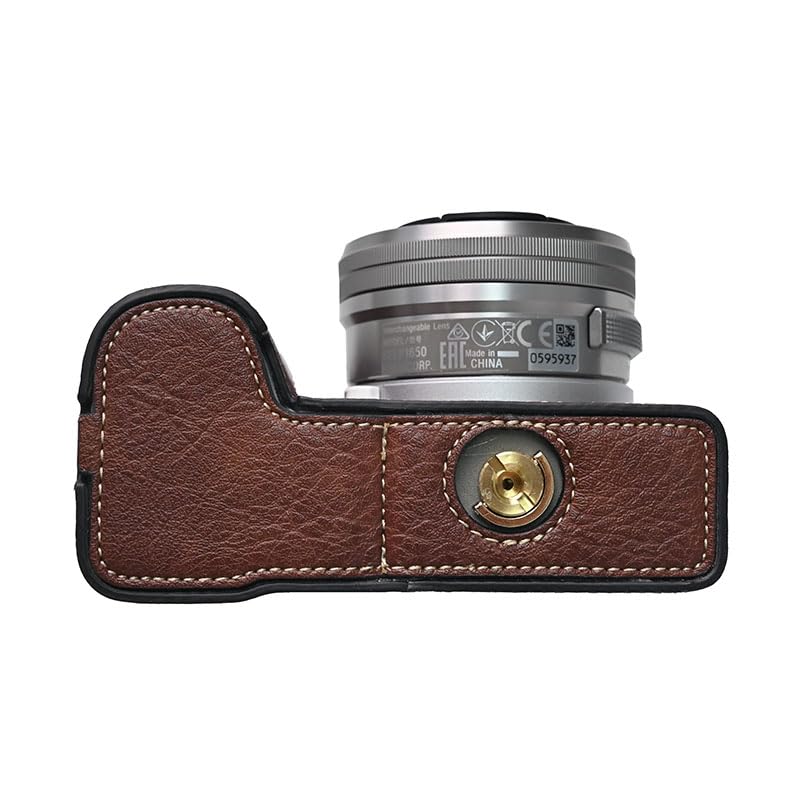 Для SONY VLOGCAM чехол-крышка корпуса получехол эксклюзивный открывающийся чехол из натуральной кожи ZV-E10 II/ZV-E10M2 [HNWEIWEI] (Темно коричневый)