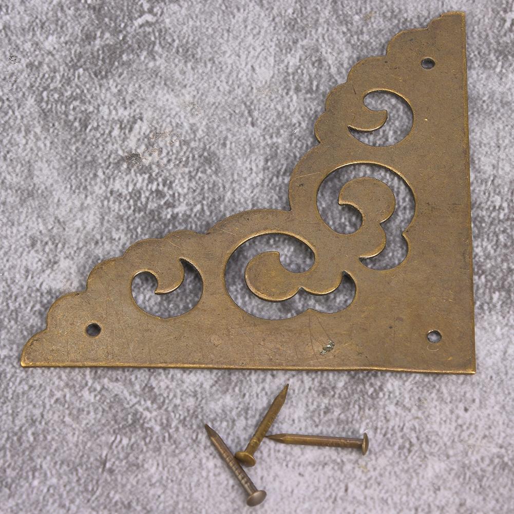 5 Pcs Corner Protector Antique Style Case Box Pure Brass Cloud Shaped CornerBronze