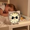 Battery Powered Clock Cartoon Animal Alarm for Students, Non-Ticking Quiet Movement Operated Desk Clock, Home Bedroom Non Ticking