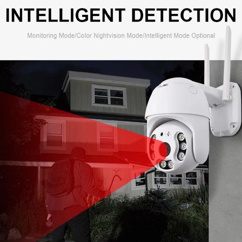 Smart Outdoor Home WiFi IP Monitoring Cam, Full Color Night Vision Function for CCTV Security Protection