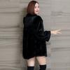 New Imitation Mink Coat Women's Medium and Long Autumn and Winter Thickened Large Size Imitation Mink Velvet Hooded Imitation Fur Coat