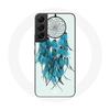 Чехол для Samsung Galaxy S21 FE Dream Catcher Синий Белый Фон