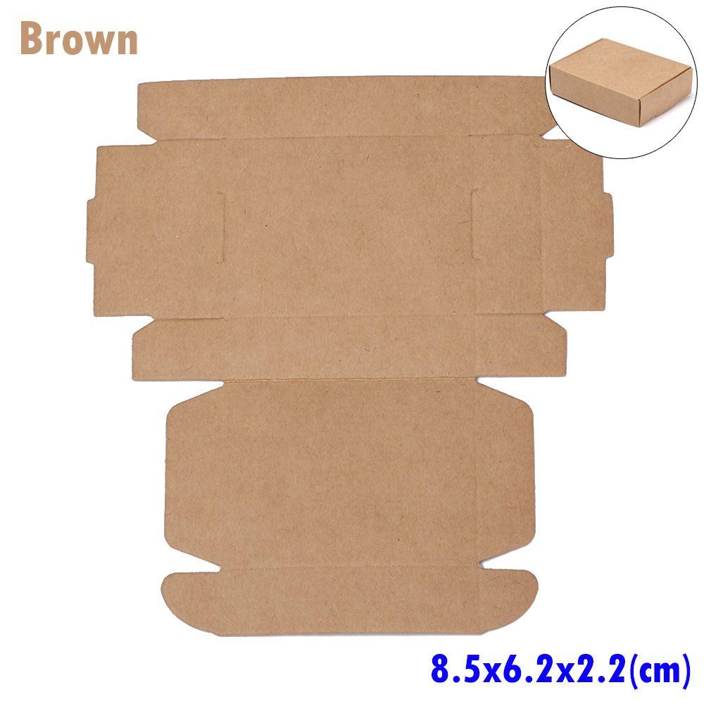 10pcs 9sizes Wedding Event Handmade Jewelry Candy Storage Cardboard Package Wrapping Kraft Paper Box