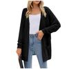 Casual Solid Color Women's Mid Length Cardigan Sweater Coat Fashion