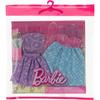 Набор из 2 предметов одежды для Барби, платье и комплект в пастельных тонах, кукольный домик/платье для куклы, комплект одежды и аксессуаров для куклы от 3 лет, фиолетовый HRH44