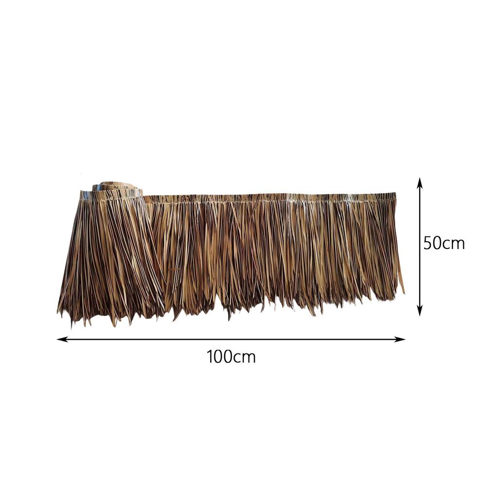 Artificial Straw Roof Thatch 100x50cm Exquisite Workmanship Versatile Accessories PE Synthetic Material Decoration Sturdy