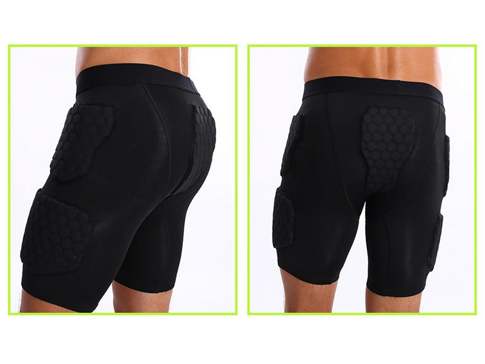 Профессиональные компрессионные шорты с защитой от столкновений в виде сот для тренировок по баскетболу и футболу