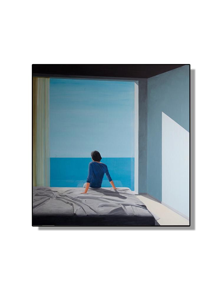 Famous David Hockney Abstract Landscape Poster Canvas Painting Swimming Pool Ocean Window Wall Art For Living Room Home Decor