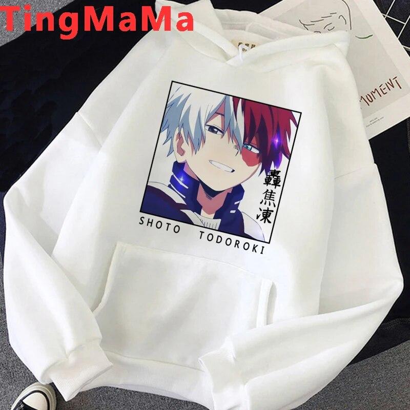 Толстовки с капюшоном из японского аниме «Мой герой Академии» унисекс Kawaii Shoto Todoroki уличная одежда с графикой унисекс толстовки Harajuku Dabi мужские унисекс
