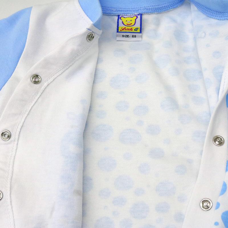 Хлопковый боди с длинным рукавом для малыша с милым животным принтом и горошком для осени и зимы