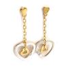 Altesse [K6382] — двухцветные позолоченные серьги «Любовь»