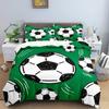 Football Duvet Cover Set King Size Simple Black White Comforter Cover 3D Soccer Sport For Kids Boys Girls Polyester Bedding Set