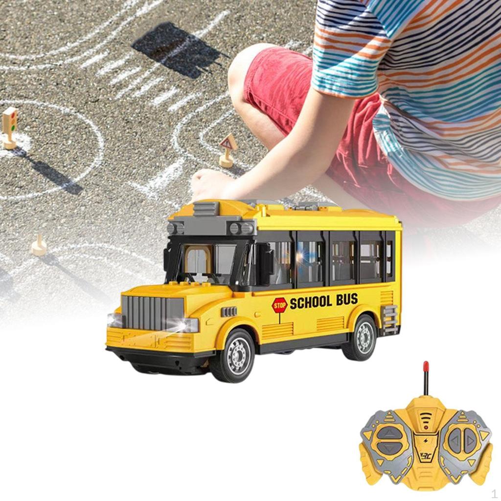 Городской автобус модель радиоуправляемая машина 1/30 4 канала классические радиоуправляемые транспортные средства детский подарок с огнями