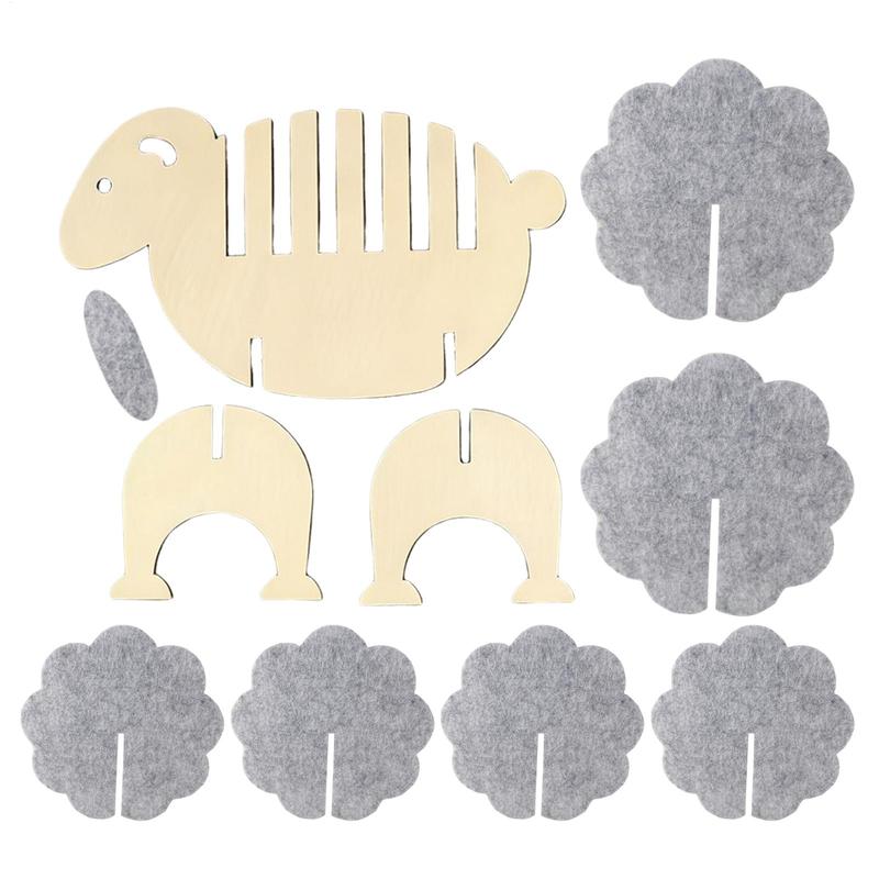 Creative Insulated Coaster Sheep Shaped Beverage Coaster Sheep Felt Coaster Water Absorbing Home Office Desk Decorative Ornament