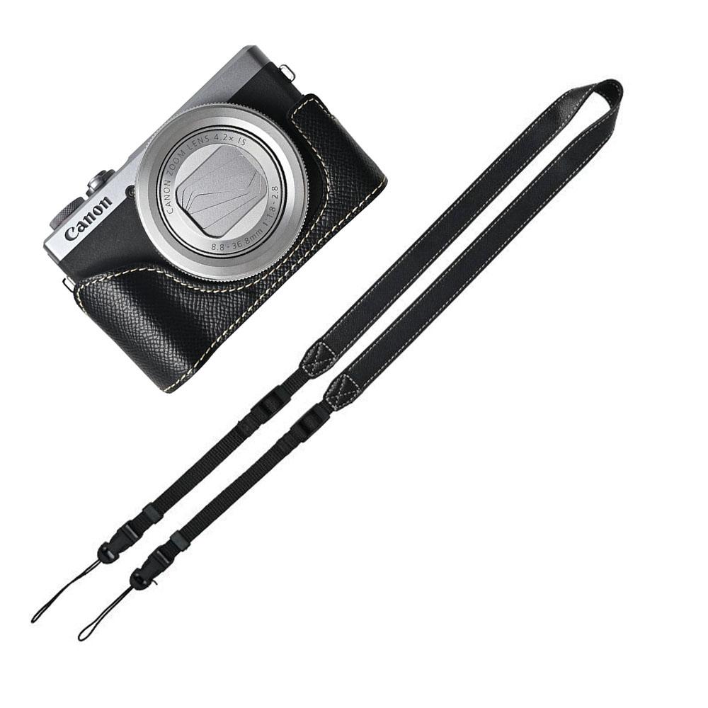 G7X2 G7X3 PU Получехол для камеры для Canon PowerShot G7X Mark II III Крышка с отверстием для аккумулятора с ремешком