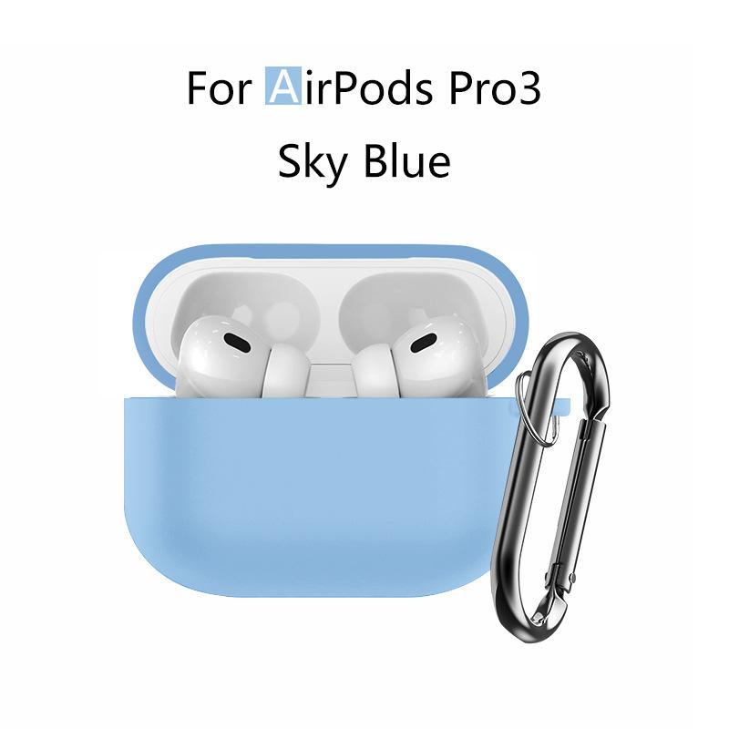 Силиконовый чехол для AirPods Pro 3 Прозрачный Мягкий ТПУ Чехол для наушников Противоударный Защитный чехол-накладка для AirPods Pro 3 Чехол для наушников