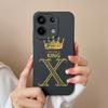 Phone Cases Cover For Xiaomi Redmi Turbo 3 Note 13 13R 5G Pro A3 13 Bumper Luxury A-Z Crown Queen Letters Matte Soft Silicone Screen Protector Housing