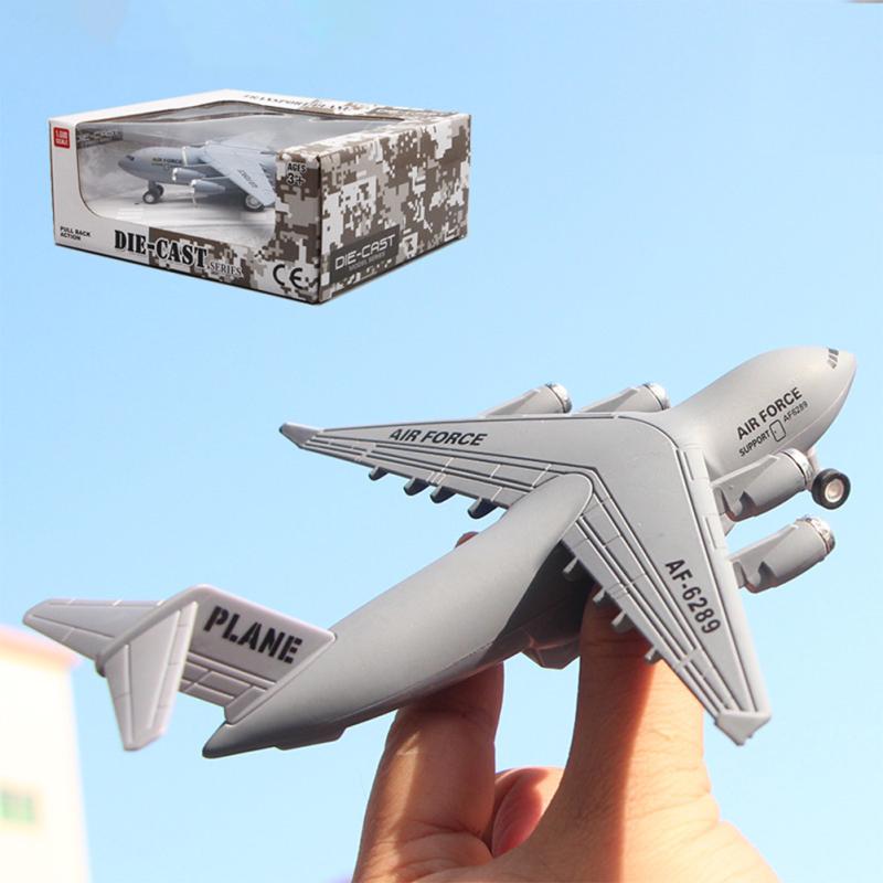 Высокодетализированная модель самолета Boeing C17 Transport Plane из сплава, литая под давлением, с механизмом оттяжки. Подарок.