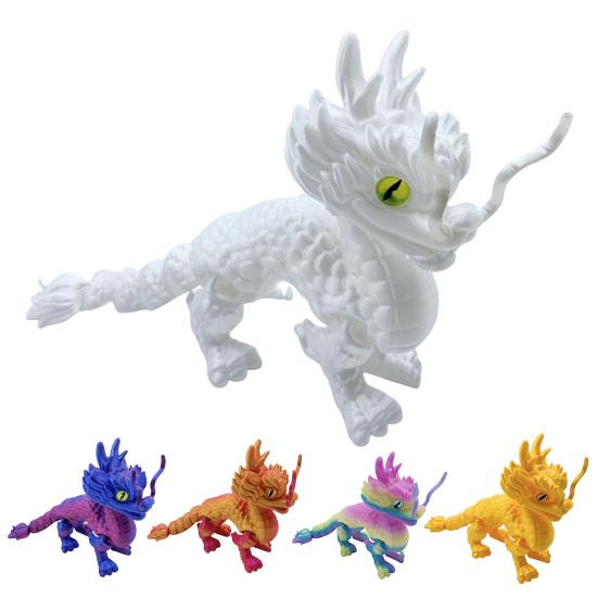 3D-печатная фигурка дракона, реквизит для фотосъемки, реалистичный, яркий, цветной мини-дракон