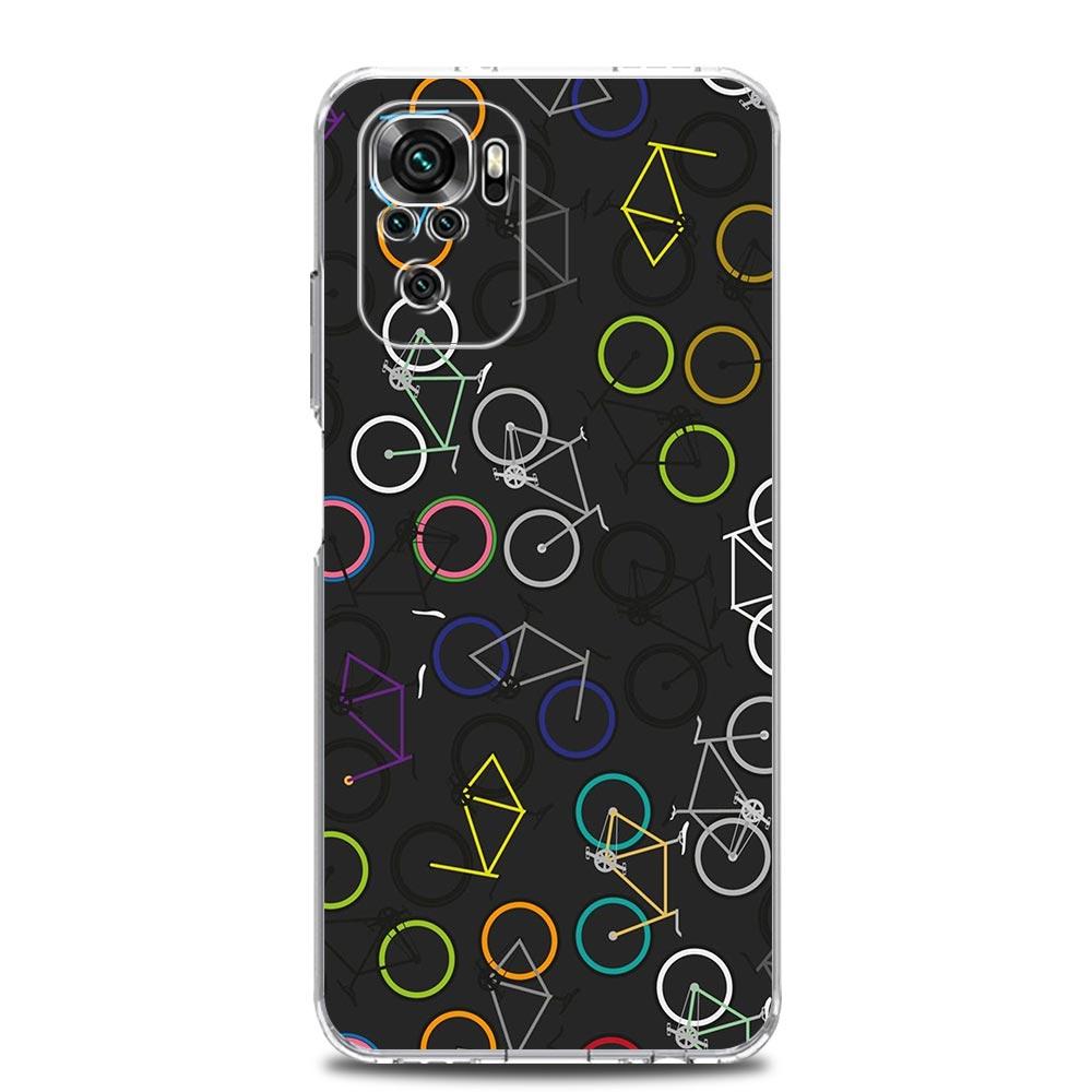 Чехол для телефона для Xiaomi Redmi Note 14 13 12 4G 9S 9 10 11 Pro Plus 5G 14C 13C 12C 10C 9A Мягкая ТПУ крышка Искусство Велосипед Горный велосипед