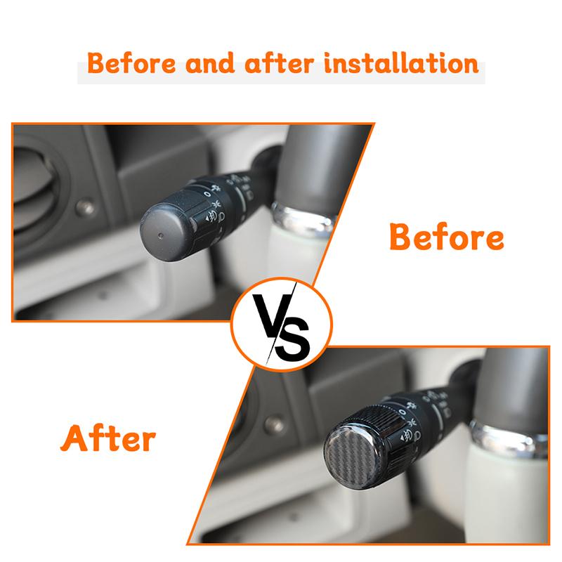 Декоративная наклейка на переключатель стеклоочистителя фар, подходит для Dodge Nitro 2007-2012, для Jeep Liberty, для Jeep Grand Commander, аксессуары для интерьера