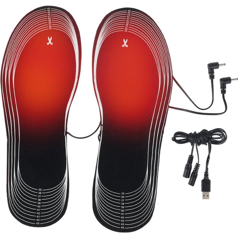 Стельки с подогревом USB 3,7 В или 4,5 В с батарейным отсеком Стельки с подогревом на литиевой батарее для зимних видов спорта на открытом воздухе согревающие термостельки