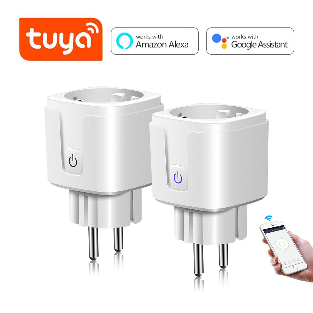Умный дом Tuya Smart Life Smart Socket EU Plug Network Wi-Fi Розетка Использование голосового управления Работа с Google Home Alexa