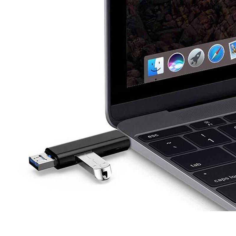 5 In 1 Type-c Reader Multi-function Multifunction Usb Type C/Usb /Micro Usb/Tf Memory Card Reader OTG Card Reader