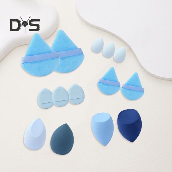 14 шт./компл. набор спонжей для макияжа с пудрой без латекса, растушевка жидкой пудры, нанесение крема, косметический спонж, блендер, женские инструменты для макияжа