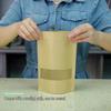 Kraft Paper Stand-Up Food Storage Bags with Frosted Window
