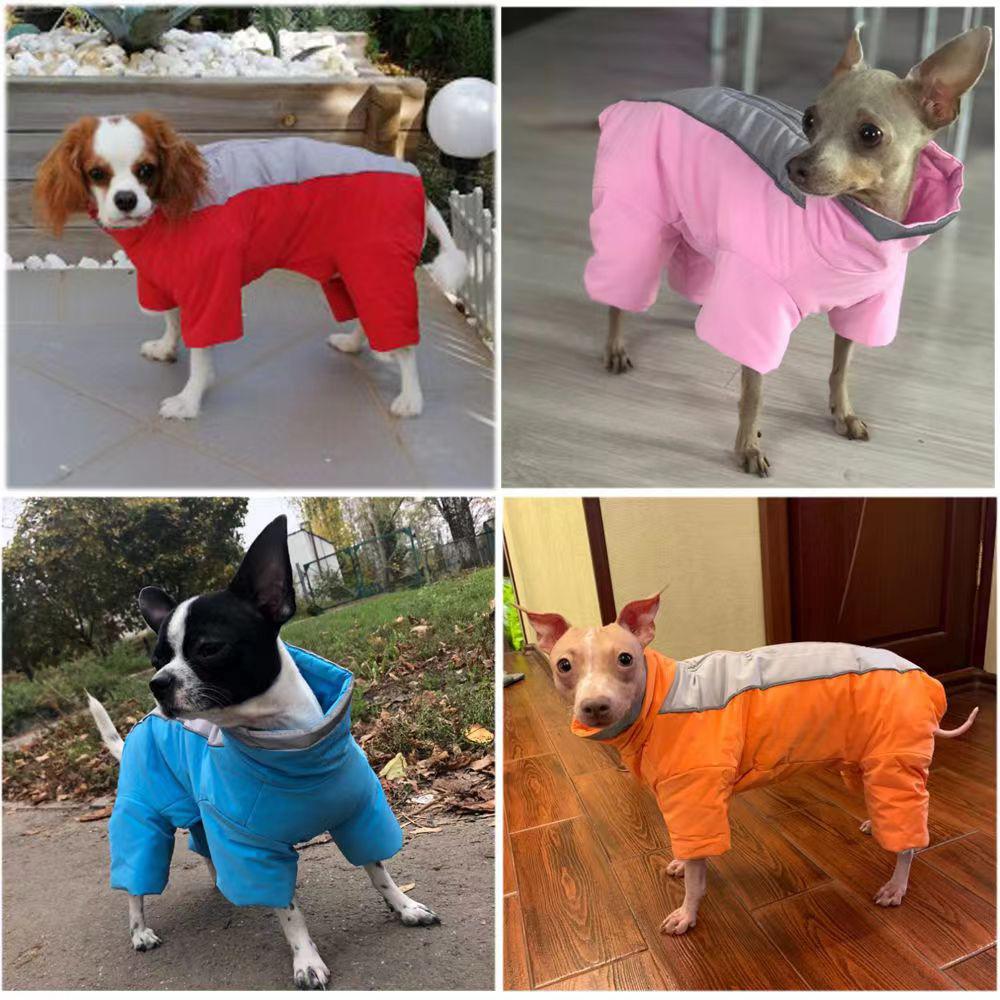 Пальто для собак, зимние комбинезоны для собак, теплый водонепроницаемый комбинезон для домашних животных, брюки для мужчин и женщин, светоотражающая одежда для маленьких собак, одежда для щенков, пуховик