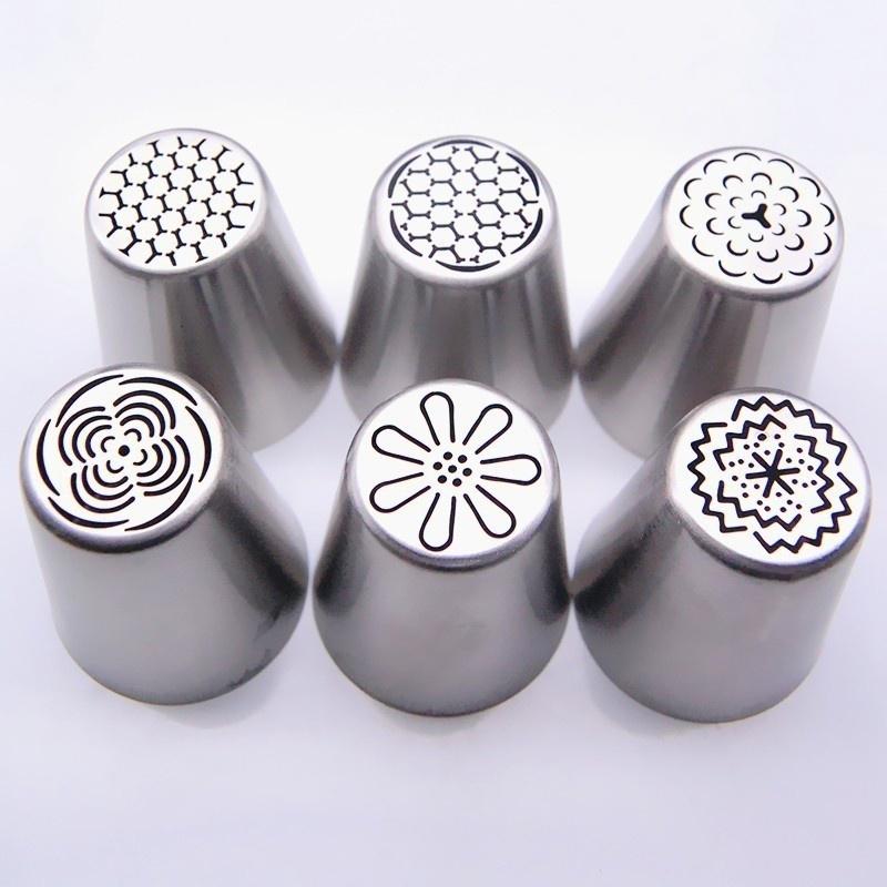 Dessert Decorators Icing Piping Nozzles Russian Tulip Stainless Steel Nozzle 8pcs