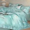 High End 60 Thread Lanjing Tencel Floral Print Four Piece Set [Corner Flower Town/Furu Manye]