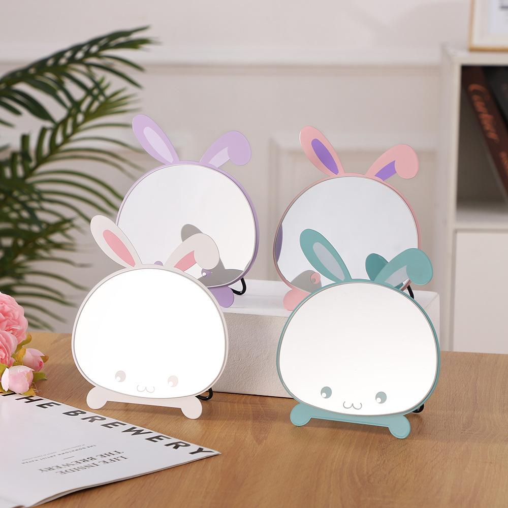 Cute Cartoon Rabbit Makeup Mirror Creative Bedroom Desktop Single-sided Bedroom Desktop Decoration
