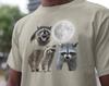 Three Raccoons Graphic T-shirts, Retro Raccoon Moon Tshirt, Raccoon Lovers, Funny Raccon Tee, Raccoon Gifts, Wolf Shirt, Animal Lover Gift