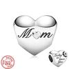 925 Sterling Silver Angel Mom Family Heart Series Shine Beads Fit Original Fashion Charms Bracelets Women DIY Jewelry