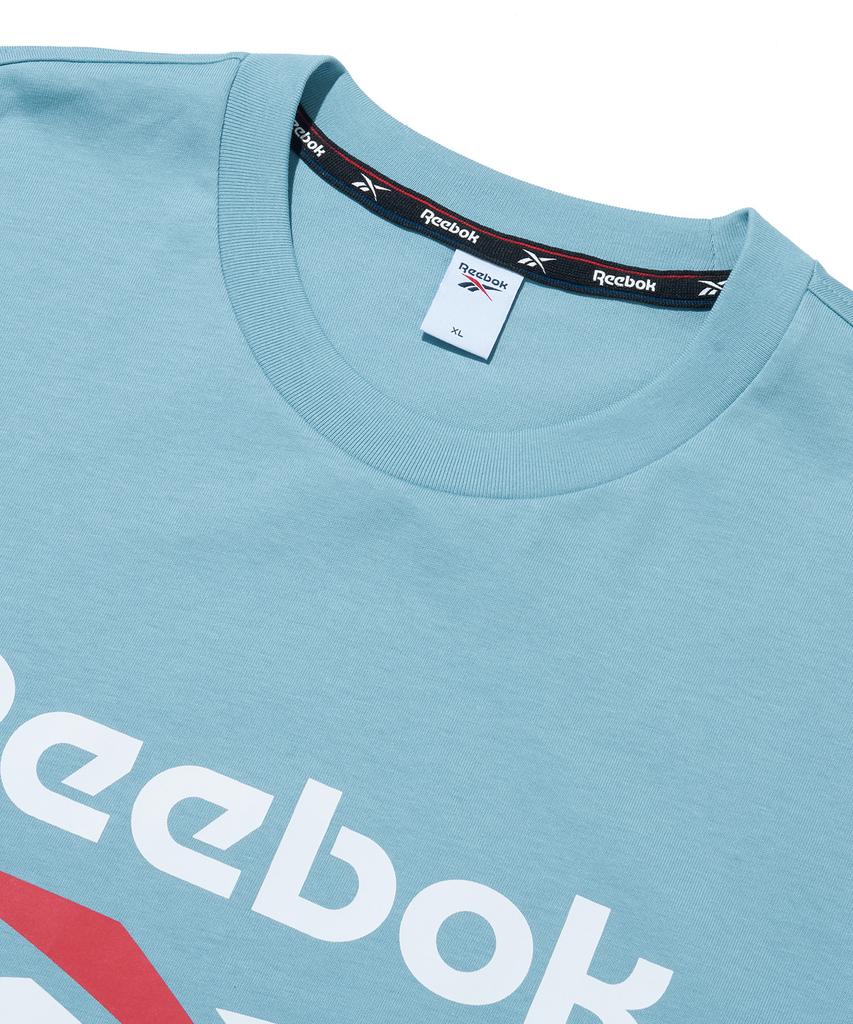 Reebok Футболка Essentials с большим логотипом - Небесно-голубой