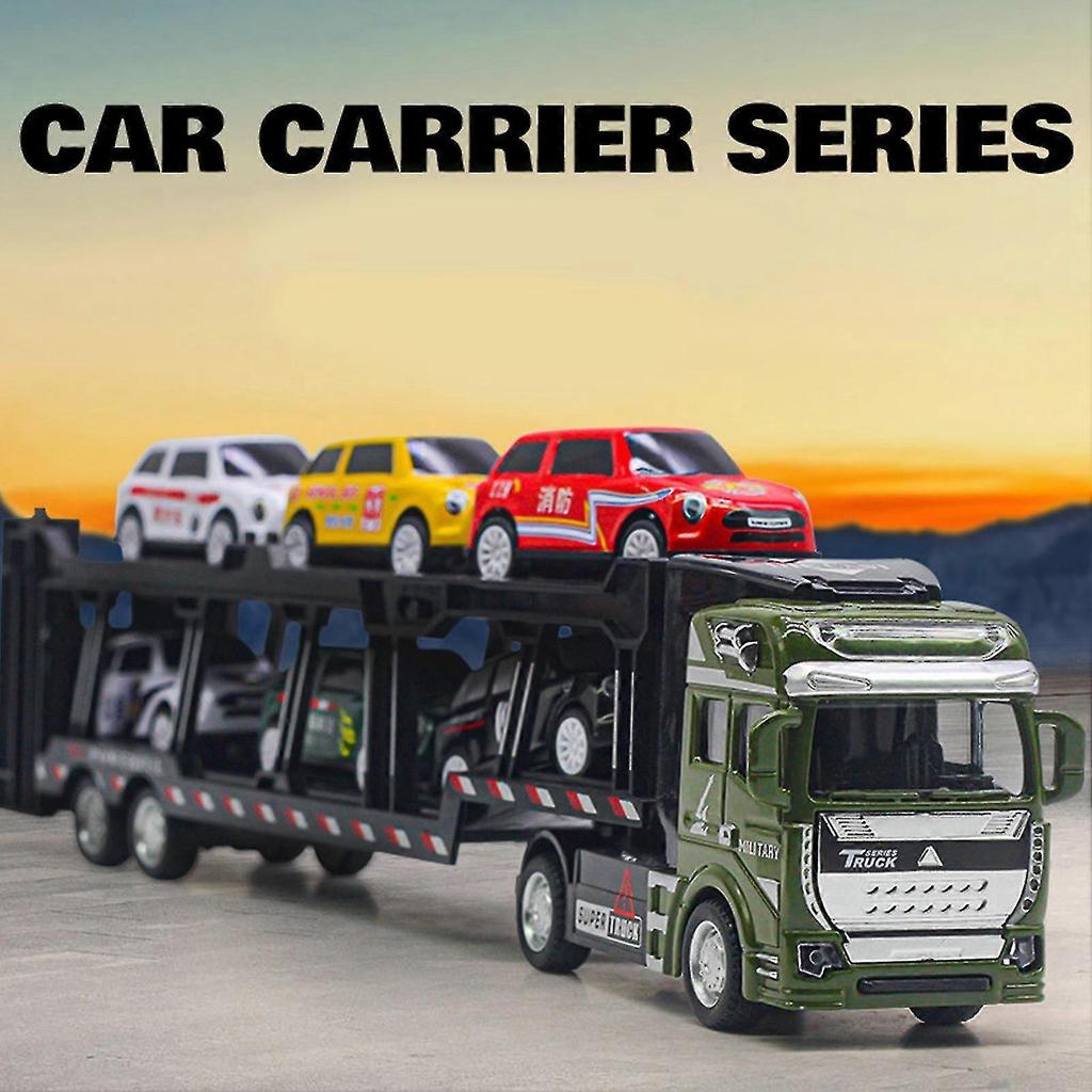 1:48 Alloy Car Exquisite Workmanship Wear-resistant Stylish Car Carrier Series Model For Boy XiXi