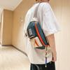 Colorblock Shoulder Crossbody Bag Sports Chest Bag Casual Small Satchel Bag For Men
