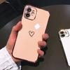 Применимо к мобильному телефону iPhone17 Apple 16promax гальваническое покрытие любовь iPhone15/XS/XR прямой край защитный чехол