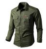Outdoor Casual Cotton Washed Shirt Tooling Long-sleeved Shirt
